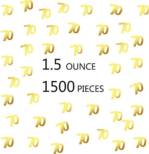 Confetti 70 Confetti Table Party Decorations for Anniversary Birthday(Metallic 1.5 oz)