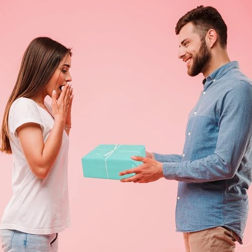 BEISHIDA 100 Sheets Teal Tissue Paper Bulk, Wrapping Tissue Paper for Gift Bags, 14 x 20 Inch Gift Wrap for Birthday Wedding Graduation DIY Crafts Holiday Flowers