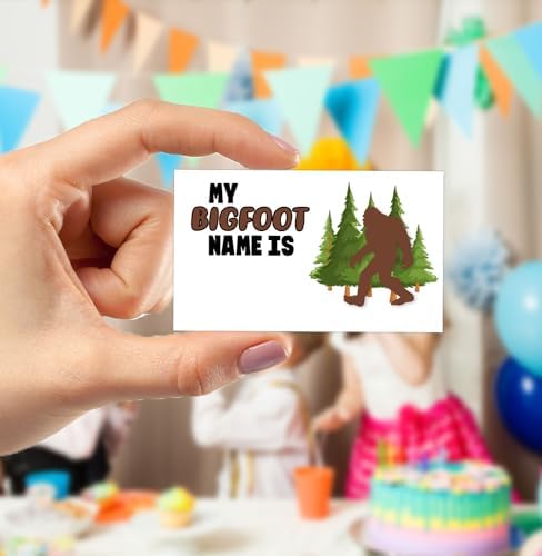 Bigfoot Birthday Party Decorations-Birthday Party Games,Bigfoot Theme Birthday Party Sign for Boys Girls,Kids Bigfoot Activity Cards,Bigfoot Activity Decoration Supplies,What's your Bigfoot Name