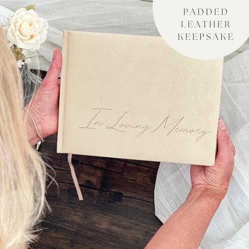 Funeral Guest Book for Celebration of Life Memorial Service with Table Sign