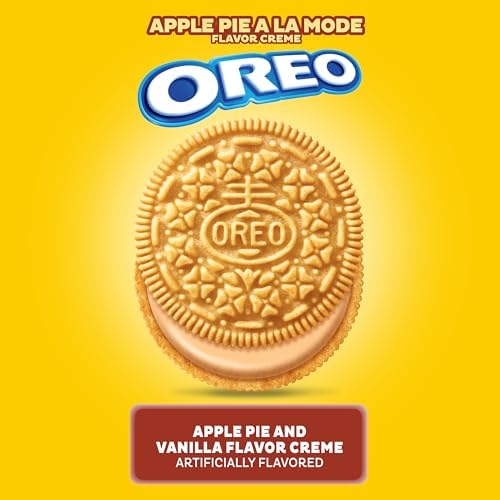 OREO Apple Pie a la Mode Sandwich Cookies, Limited Edition, 10.68 oz (Pack of 2)