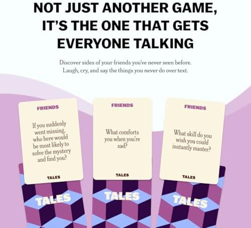 TALES 150 Conversation Cards, Friends Edition, Get to Know Your Friends