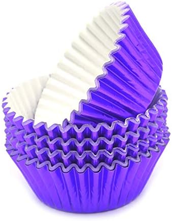 Standard Purple Foil Cupcake Liners Muffin Baking Cups for Party and More, 100-Count