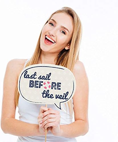 Last Sail Before the Veil - Bachelorette Photo Booth Prop Kit - 20pc
