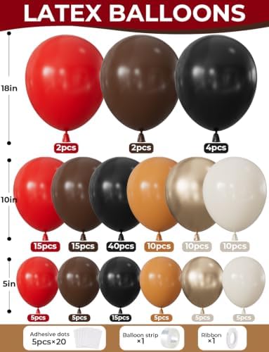 Double Stuffed Fall Balloon Arch Kit, 148 Pcs Pre-Nested Balloons