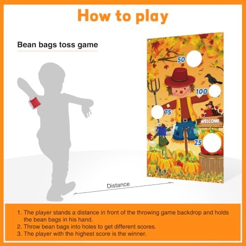 Fall Festival Games, Fall Decorations Outdoor Games Bean Bag Toss