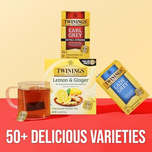 Twinings Earl Grey Extra Strong Bergamot Black Tea Bags, 20 CT Box (1 Pack)