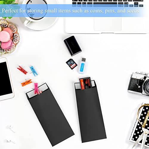 BONUS++ Envelope Set - 120 Envelopes for Cash, Checks, & Tickets; 80GSM, 3.2x6.6 inch Black Envelopes - Perfect for Cash Challenge Savers (Pack of 2)