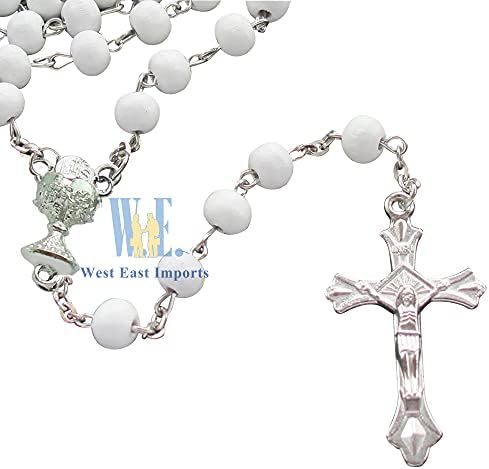 WE 12-Pack First Holy Communion Scented Rosary Favors with Box and Bag