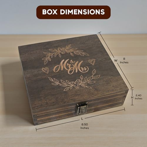 Mr & Mrs Wedding Memory Box, Engraved Gift for Couples, Small