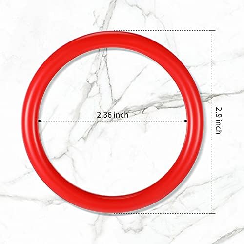 Meooeck 48 Pcs Ring Toss Rings 2.9" Red Plastic Carnival Party Game