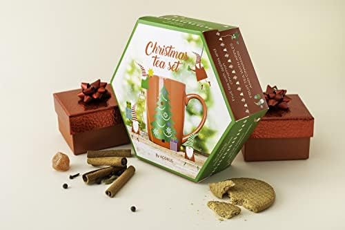 ACORUS Christmas Tea Set, Herbal Fruit Tea Gift Set, 60 Assorted Tea Bags Variety Pack, Herbal Tea and Fruit Tea Sampler, Specialty Tea Bags Individually Wrapped, Tea Gifts for Women, Men, Tea Lovers