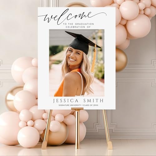 IZI POD Personalized Graduation Welcome Sign, Custom Graduation Party Poster, Graduation Welcome Canvas, Graduation Sign 2026, Graduation Party Decorations, Gifts For Student, Graduates - Style 1