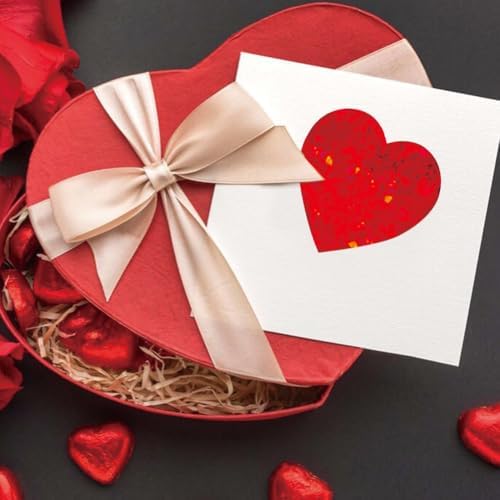 500PCS Valentines Red Heart Stickers Roll 1in Metallic Sparkling Stickers Self Adhesive Waterproof Reflective Heart Sticker Love Decorative Labels for Valentine's Day Envelopes Decorations