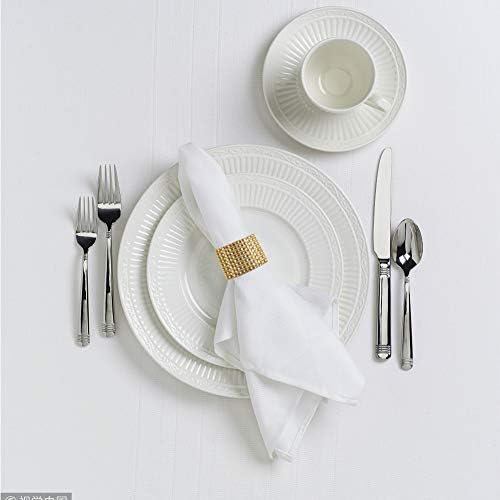 Accmor 50pcs Napkin Rings, Gold Napkin Rings Buckles