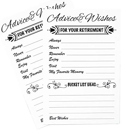 RXBC2011 Advice and wishes Card for retirement party Happy Retiree Celebration Gift Sharing Well Wishes And Memories happy retirement wishes Card Pack of 50 (white)
