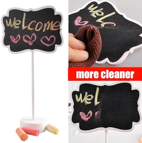 Food Labels for Party Buffet, Wood Mini Chalkboards Signs for Food