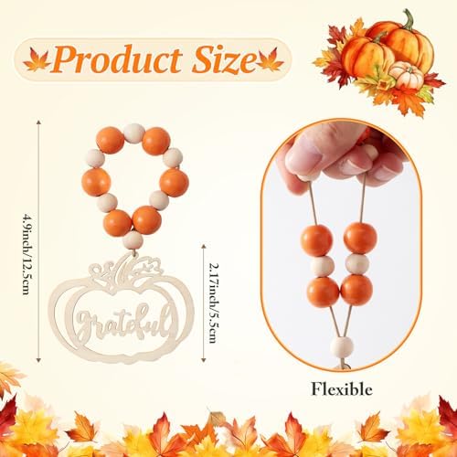 Fall Pumpkin Thanksgiving Napkin Rings Set of 12, Thanksgiving Table Decor
