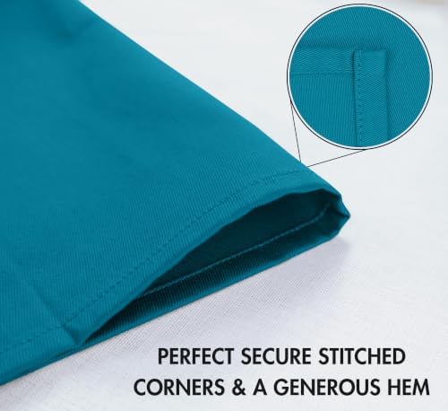 Ruvanti Cloth Napkins Set of 12, Cotton Enrich 18”x18” - Teal