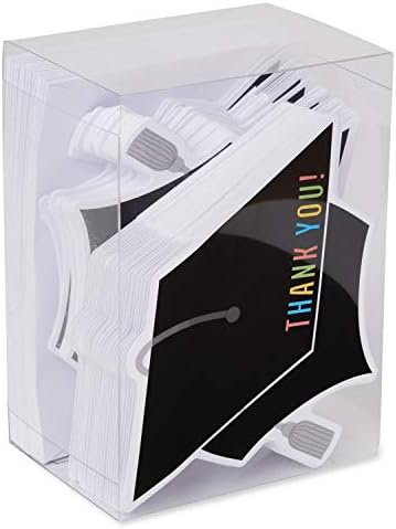 American Greetings Graduation Blank Thank You Cards with Envelopes, Graduation Cap Shape (50-Count)