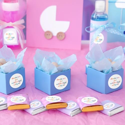Mobiusea Creation Vibrant Colorful Design Thank You Labels 2 inch 60pcs