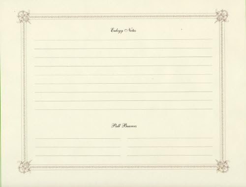BookFactory Funeral Guest Book, 8 7/8" x 7" Blue Hardbound, 48 Pages