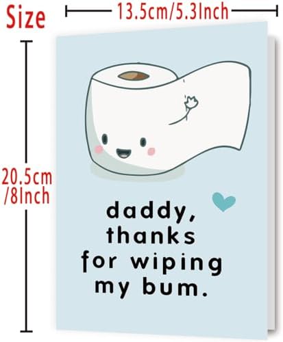 Funny First Fathers Day Card Gift for New Dad
