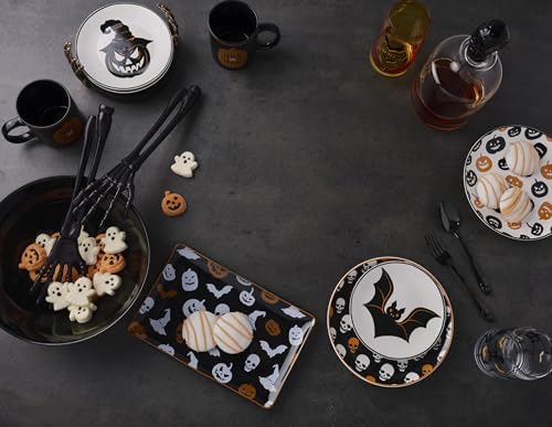Oneida Vintro Halloween Tidbit Plates Set Of 4, Service For 4