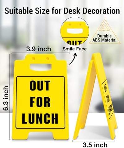 Out for Lunch Office Desk Decor Sign Lunchtime Lunch Break Reminder Sign