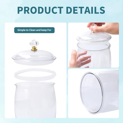 6 Pcs Plastic Candy Jars with Lid, 64 oz