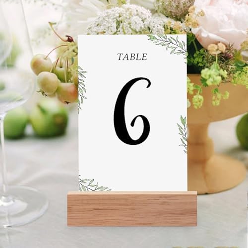 40 pcs Wood Table Number Holders,Wooden Place Card Holders