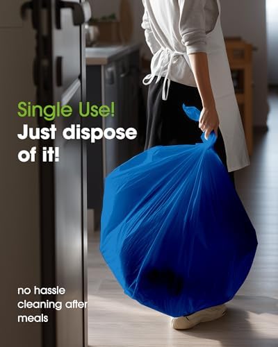 Pureegg Plastic Table Cloth Disposable 54x108 Inch 10 Pack, Blue