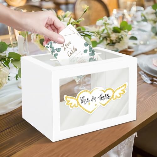 White Card Box for Party with 6 Cards, Clear Window