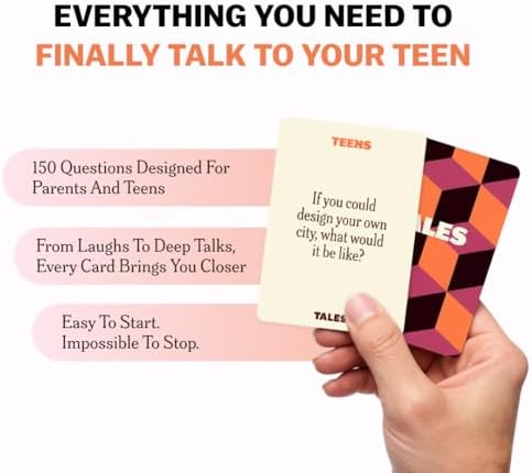 TALES 150 Conversation Cards, Teens Edition, Road Trip Game, Family Bonding
