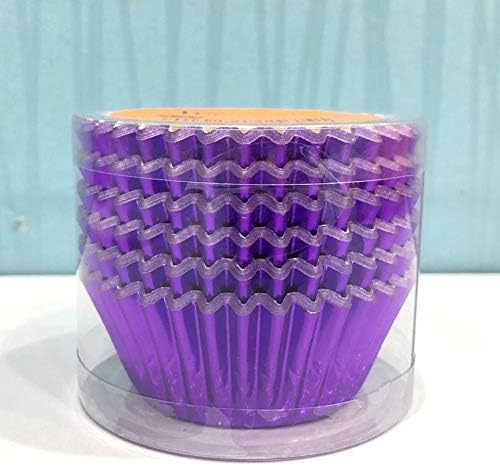 Lavender Purple Foil Cupcake Liners Standard Paper Baking Cups for Party and More, 120-Count