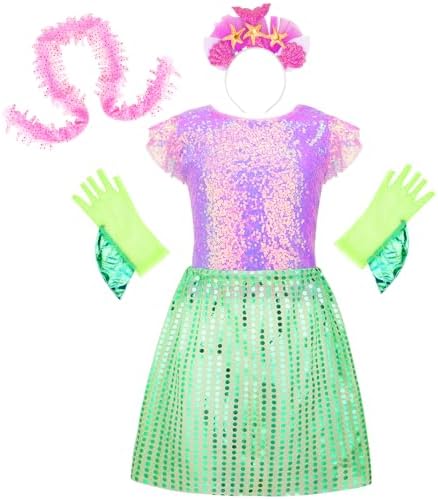 LIMIROLER Princess Dress Up Clothes for Little Girl Role Play Costume Gift Set Princess Dress Up Toys for Toddler Girls
