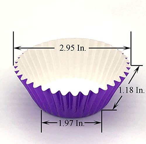 Lavender Purple Foil Cupcake Liners Standard Paper Baking Cups for Party and More, 120-Count
