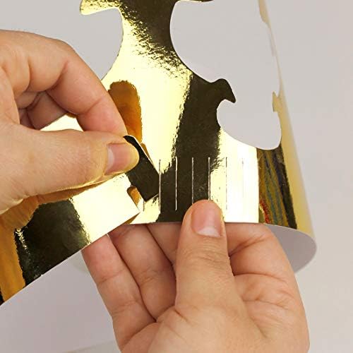 Hygloss Gold Paper Crowns 12 Pack - Paper Crowns for Kids to Decorate - Craft Activity - Blank Crown for Adults - Perfect for Parties, Celebrations - DIY Crown Crafts