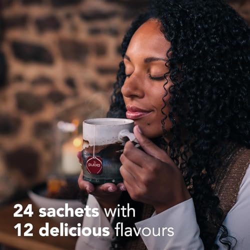 Pukka 2025 Advent Calendar Organic Tea Sampler, Selection of 24 Delightful Black & Green Tea Infusions, Christmas Gift Idea for Tea Lovers, 100% Organic (Pack of 2)