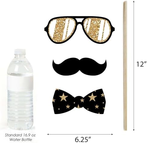 Red Carpet - Movie Night Photo Booth Prop Kit, DIY Cardstock Props - 20pc