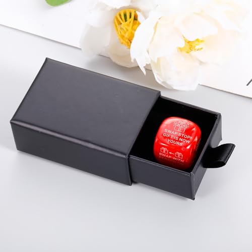 Christmas Games Dice for Women Men Santa Swap Gift Exchange Dice Exchange Dice Games for Adults Christmas Stocking Stuffers White Elephant Gifts Santa Swap Dice Game for Family Party Gag Gift