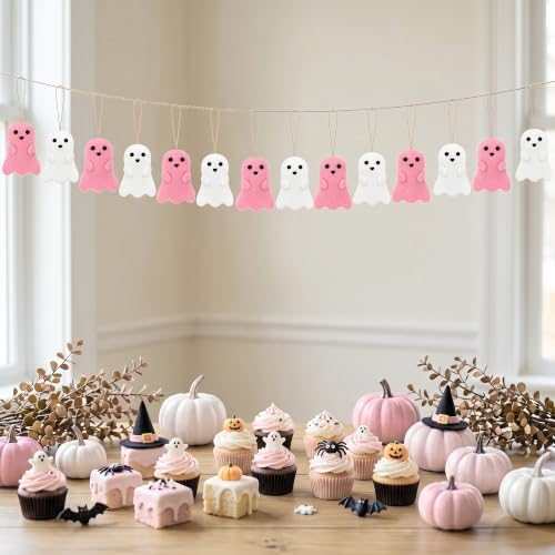 24 Pcs Halloween Ghost Hanging Ornaments Small Tree Decoration