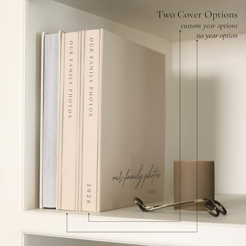 Family Photo Album 4x6 Pictures & Custom 2026 Year Large Linen Picture Book