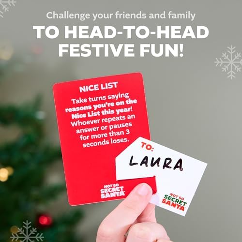 Not So Secret Santa Holiday Card Game by Relatable, Fun Game for Family Reunions or Christmas Parties, Stocking Stuffers for Kids 8+