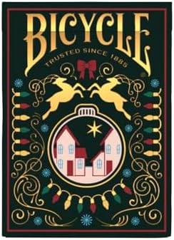 Bicycle Home for The Holidays Collectible Standard 52 Deck of Cards, Poker Size, Stocking Stuffers, Small, Family & Kids Card Game Night