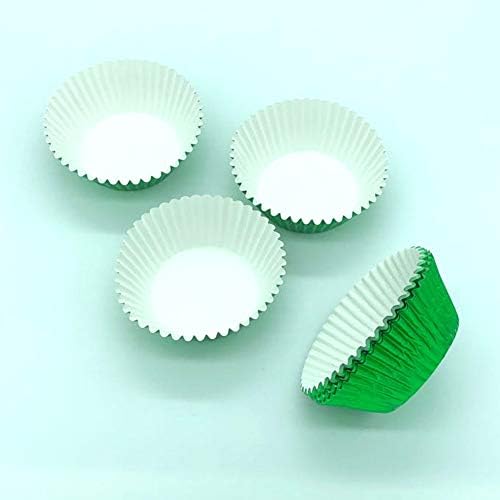 Bold Green Foil Cupcake Liners Standard Paper Baking Cups for Party, Birthday and More, 120-Count