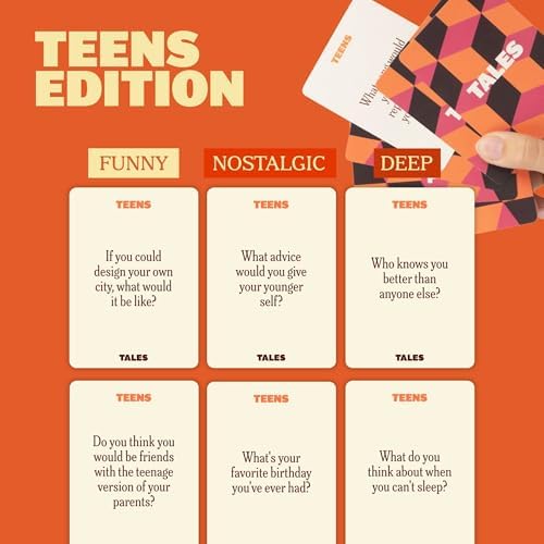 TALES 150 Conversation Cards, Teens Edition, Road Trip Game, Family Bonding