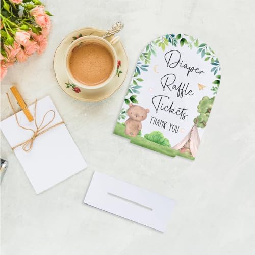 Jungle Baby Shower Decorations Safari Baby Shower Decorations Jungle Theme Diaper Raffle Tickets Acrylic Table Sign for Birthday Gender Reveal Party