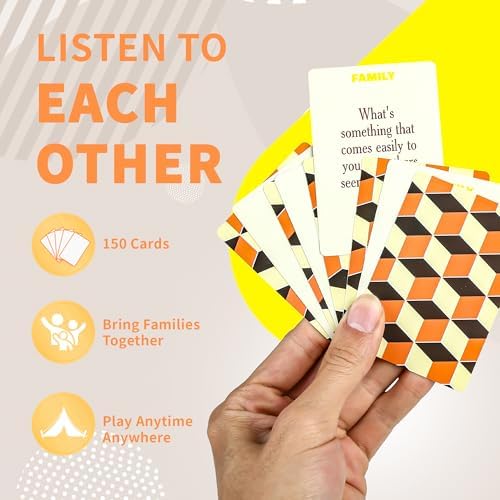 Family Conversation Cards 150 PC, Meaningful Family Edition Card Game