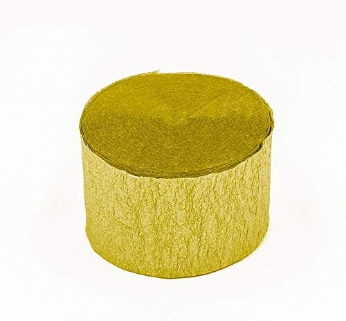 8 Rolls Gold Crepe Paper Streamers, Wedding Birthday Baby Shower New Year Party Decoration, Graduation, Christmas, Rainbow DIY Supplies, Living Room Bedroom Decor